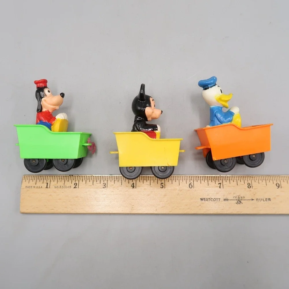 Vintage 70s Walt Disney Fold A Way Replacement Train Car Mickey Donald Goofy